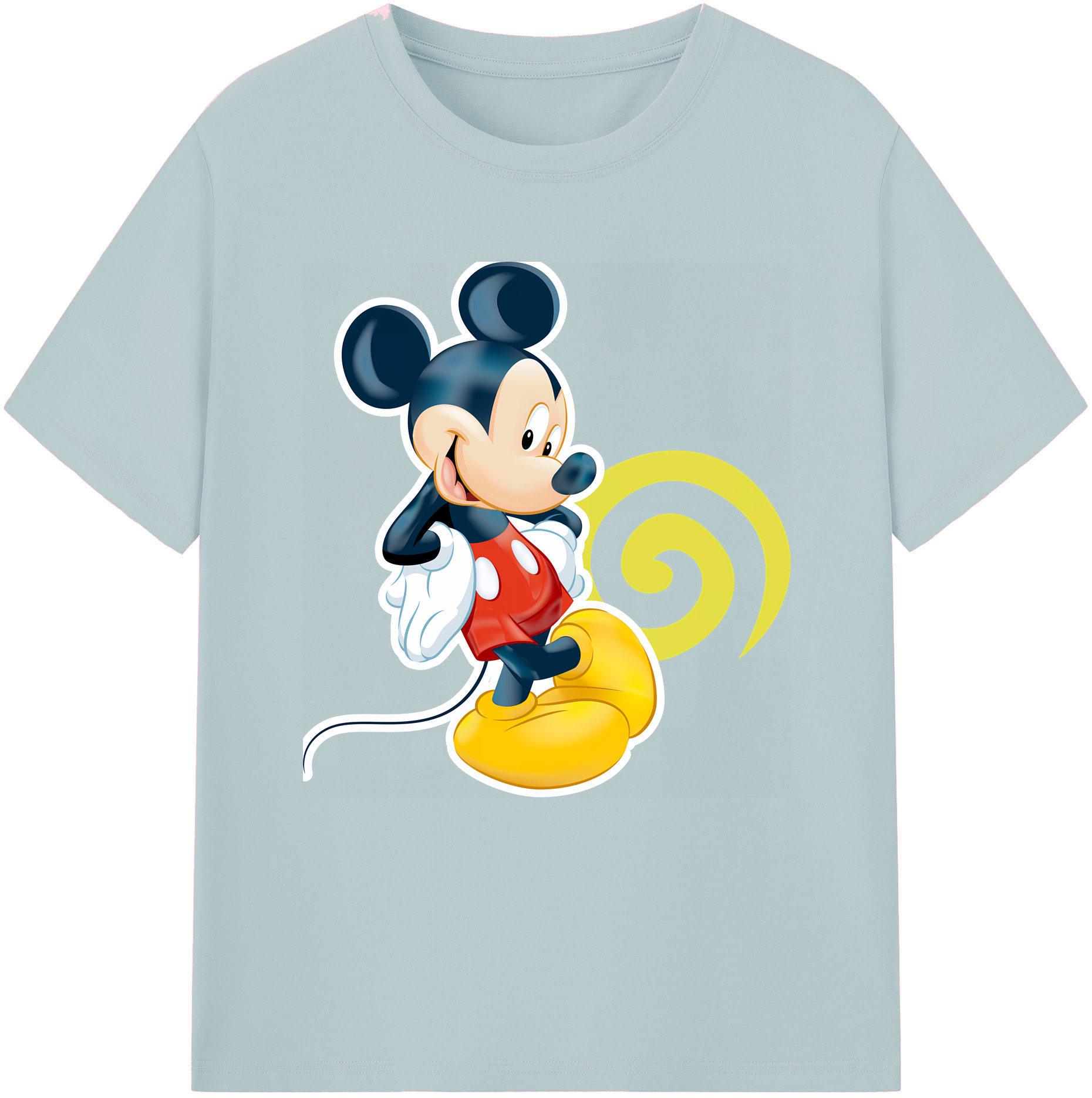 （画像用） ミッキーマウス Mickey Mouse 綿100％半袖Tシャツ（フロントプリント）